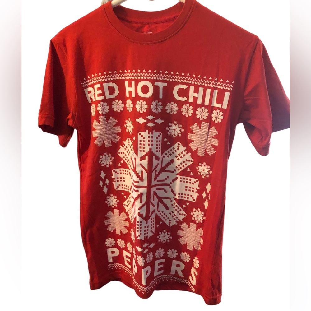 Red Hot Chili Peppers Licensed Holiday Christmas T-shirt Small misprint unisex